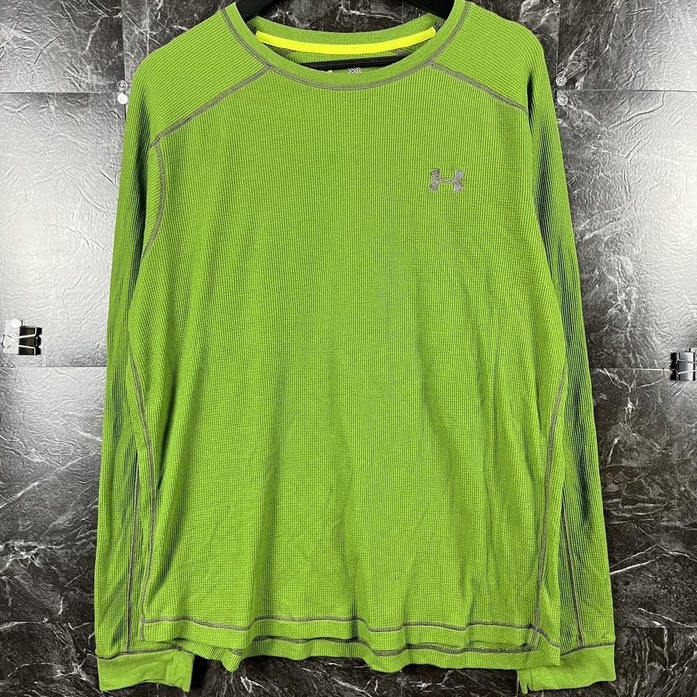 Under Armour Men's Green Waffle Sleeve Shirt XL